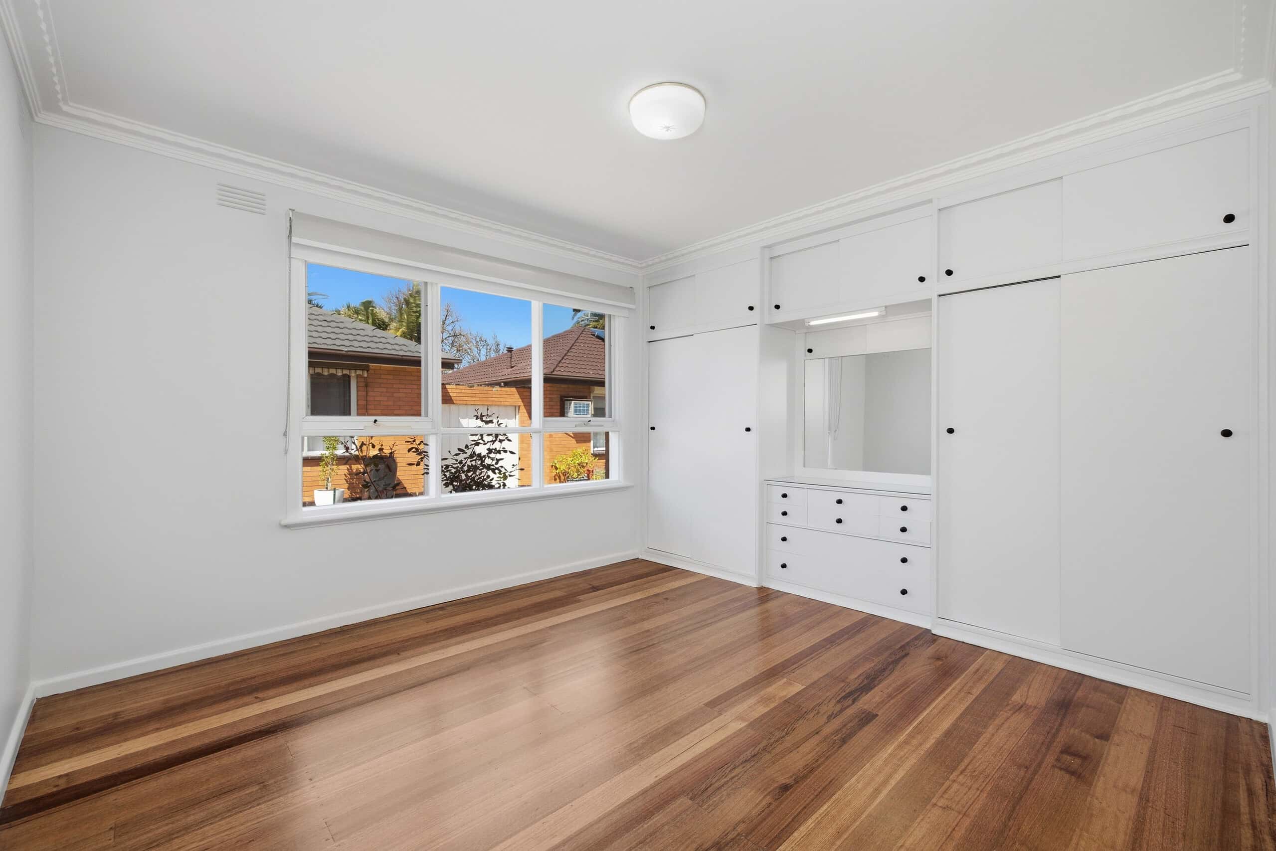 Bright and airy 2-bedroom unit with large window and built-in storage, located near Mordialloc Beach in Ember Estate.